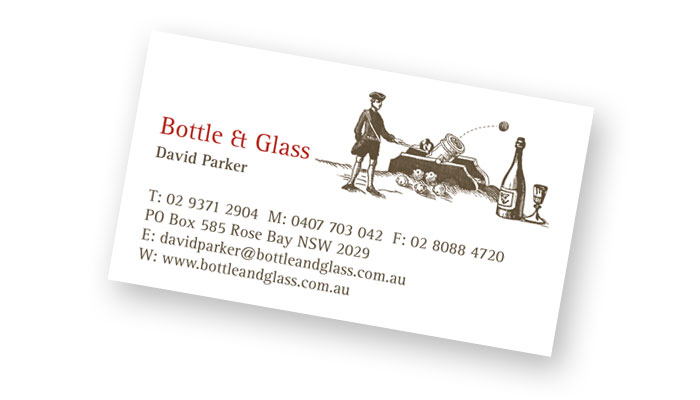 Bottle and Glass Business Card