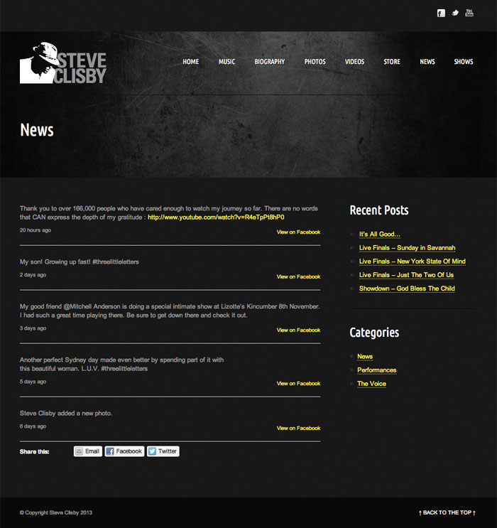 Steve Clisby News