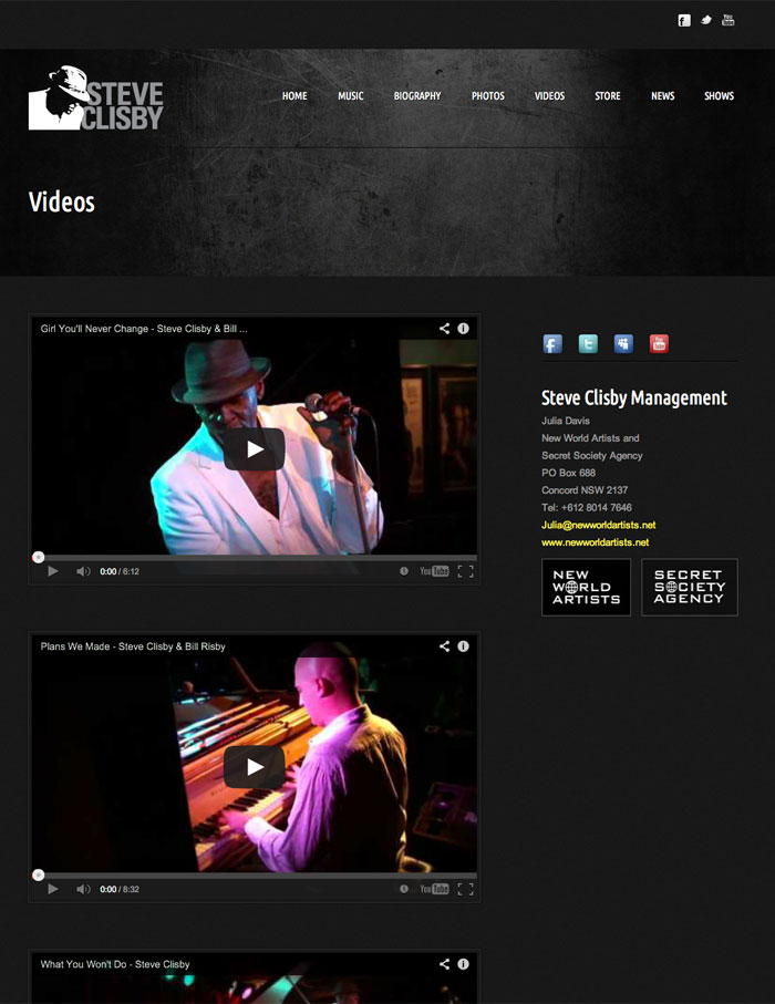 Steve Clisby Videos